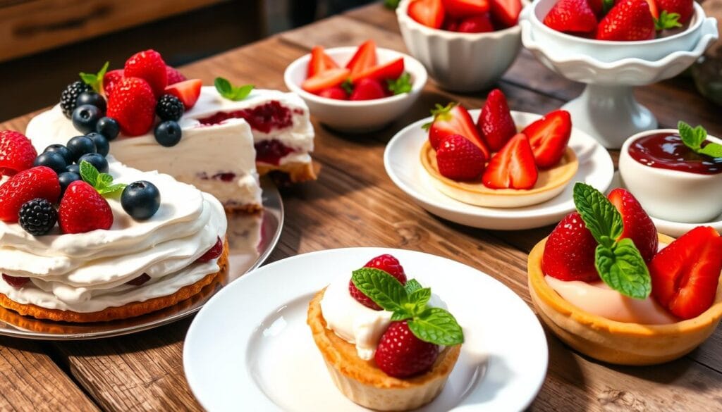 French berry desserts