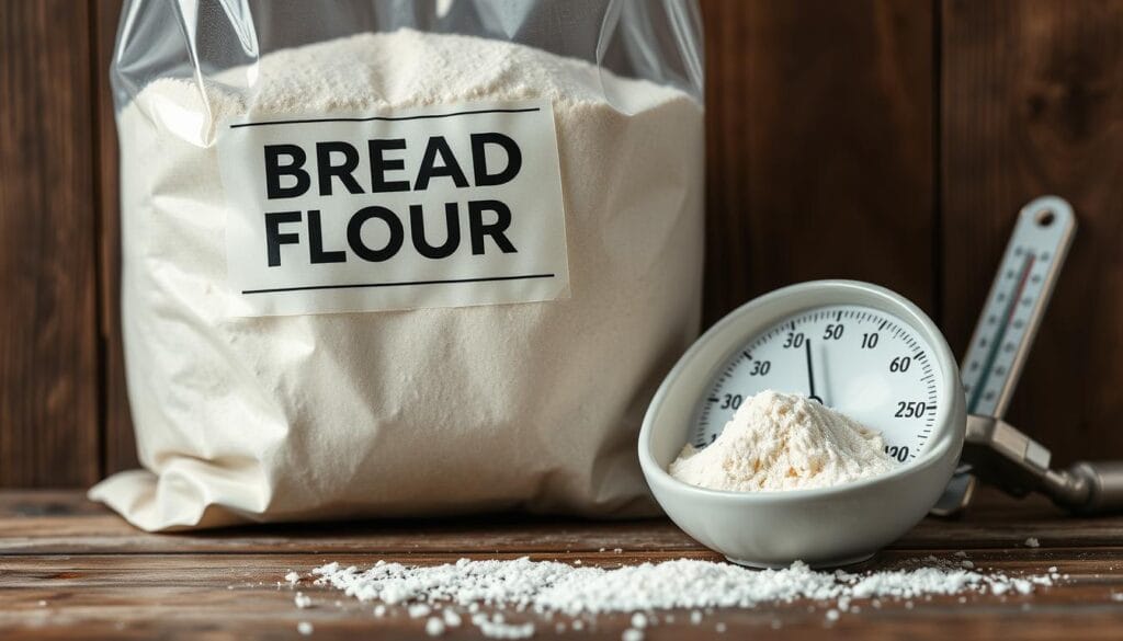 bread flour, yeast, and water temperature