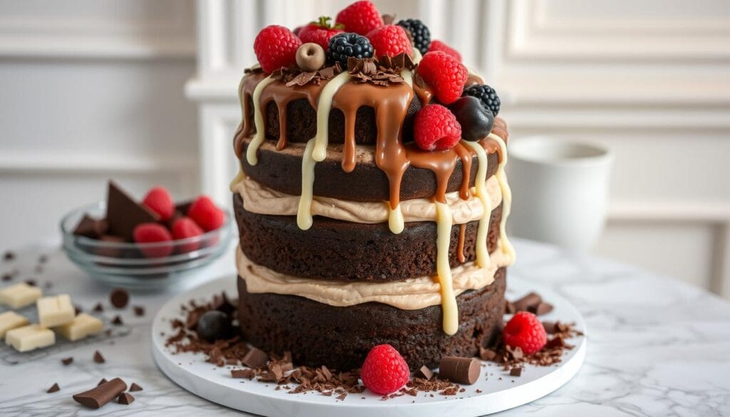 triple chocolate cake recipe