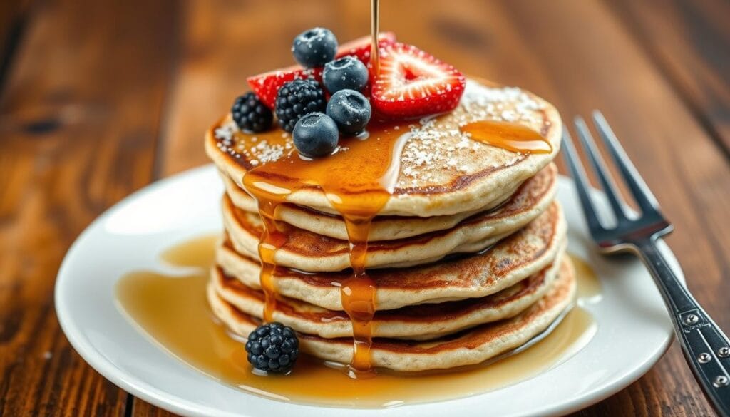 whole wheat oatmeal buttermilk pancakes