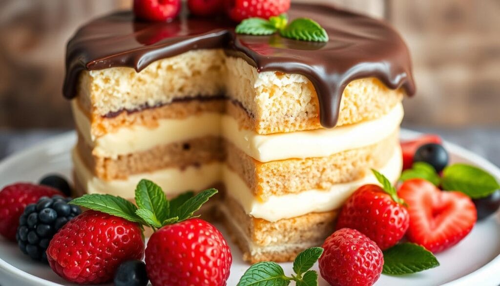 Boston Cream Pie Cake Layers