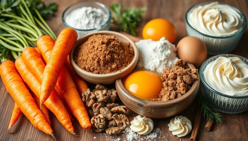 Carrot Cake Essential Ingredients