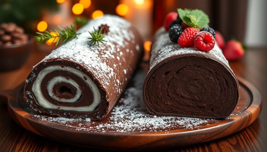 Chocolate Yule Log Comparison