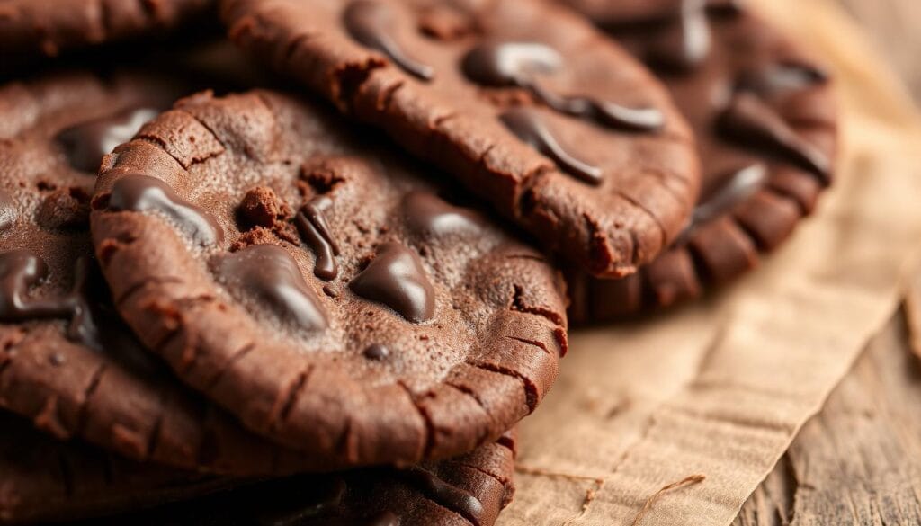 Crispy Chocolate Wafer Cookies Texture