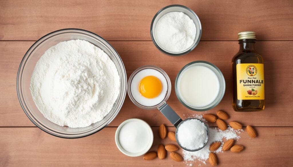 Funnel Cake Ingredients Flat Lay