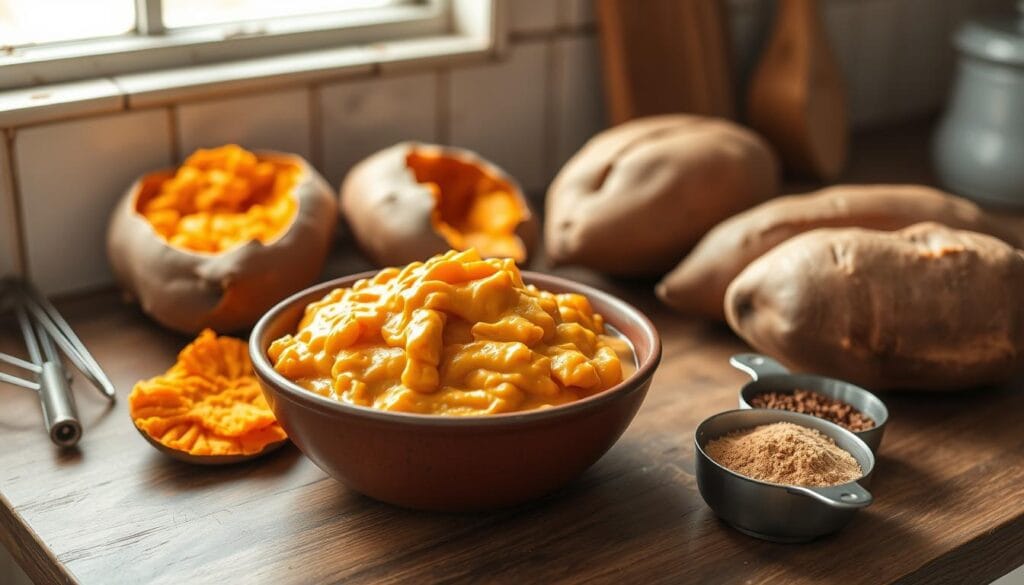 Sweet Potato Pie Filling Preparation