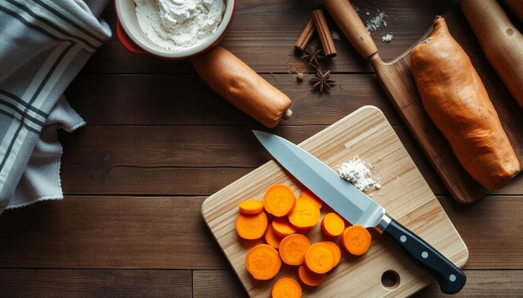 Sweet Potato Pie Preparation