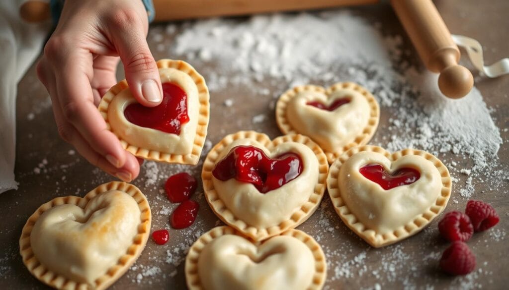 assembling hand pies