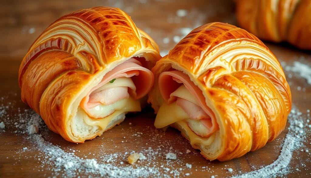 baked ham and cheese croissant recipe