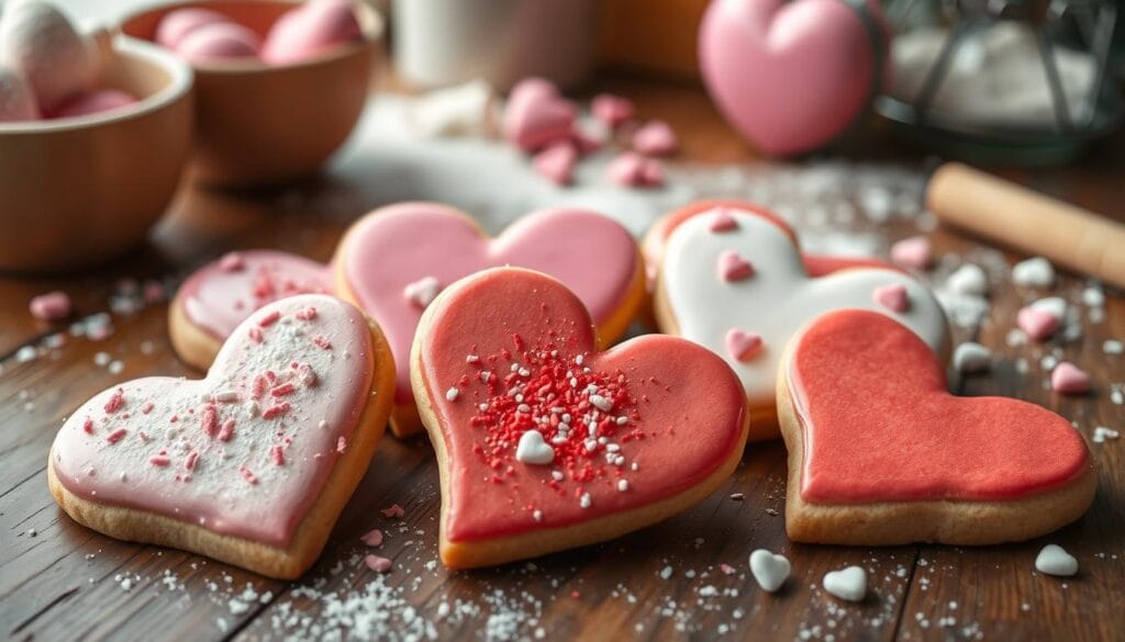 heart-shaped cookies