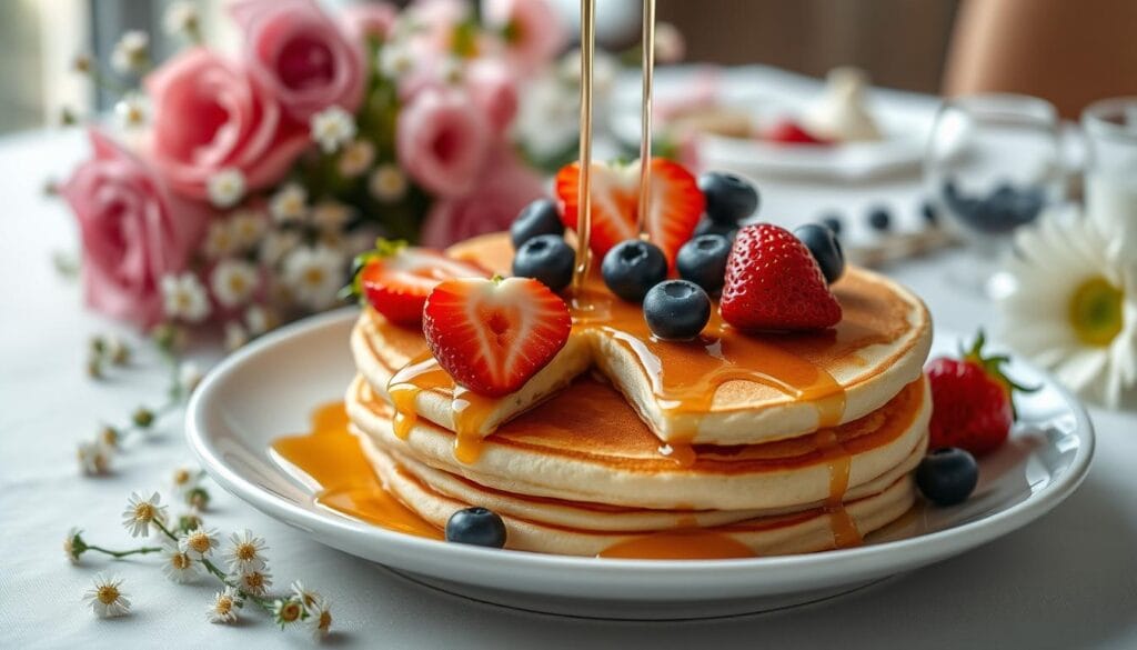 heart-shaped pancakes