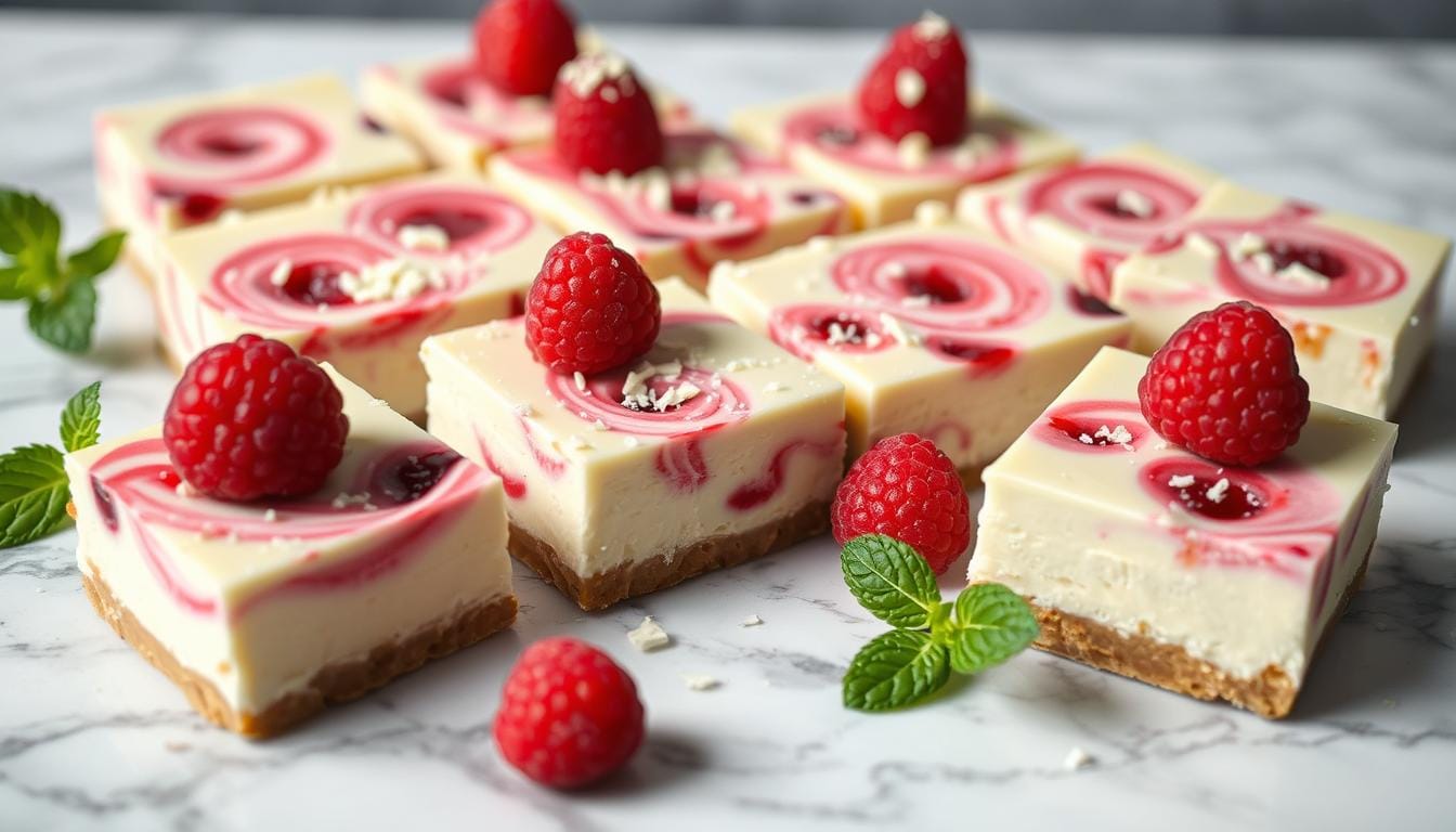 White Chocolate Raspberry Cheesecake Bars