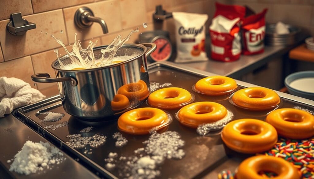 donut frying process