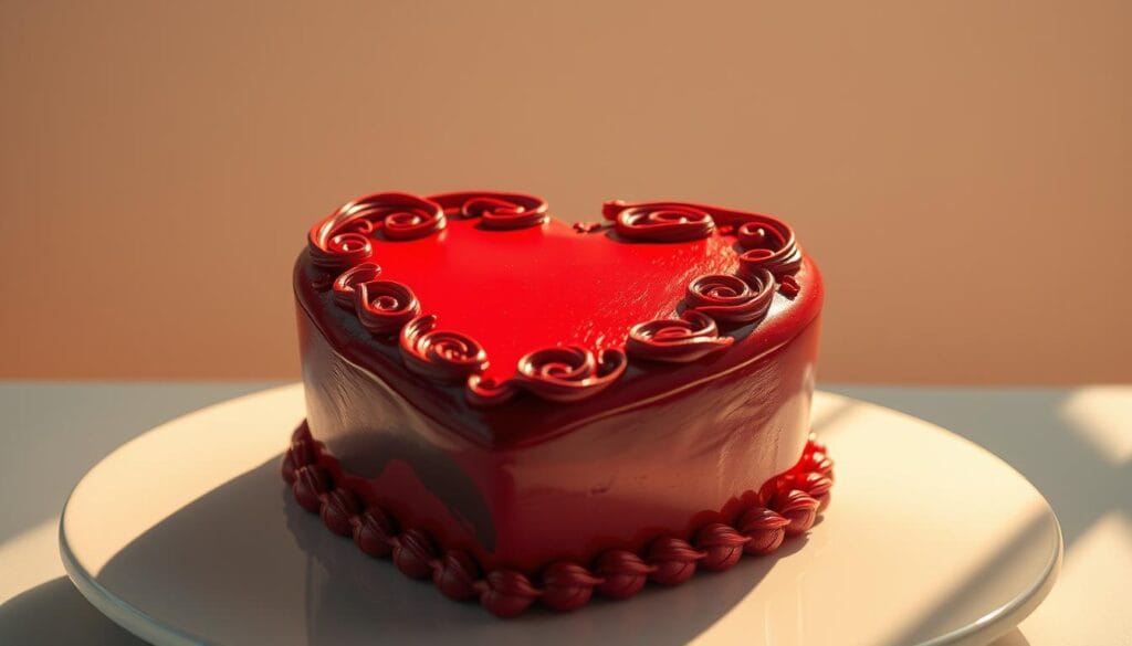 heart shaped cake