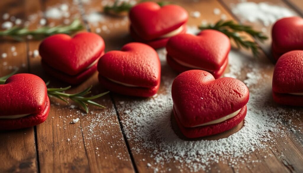 heart-shaped desserts