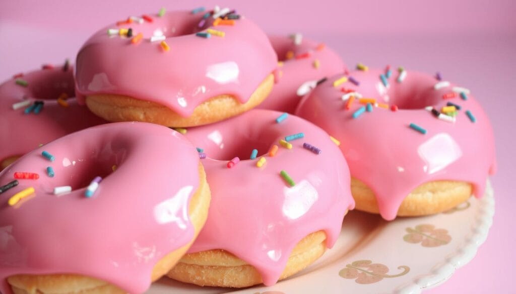 pink glaze donuts