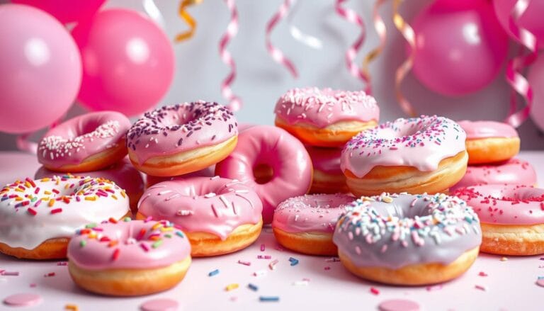 pink party donuts